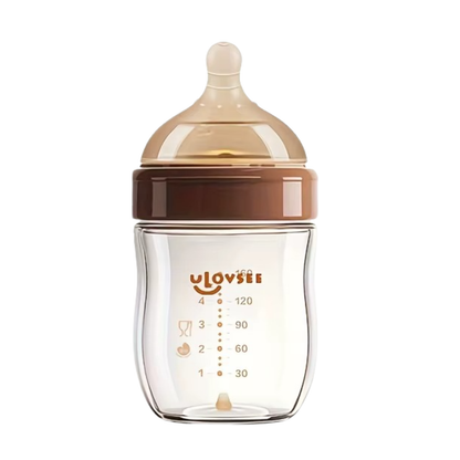 Ulovsee Glass Natural Anti-Colic Baby Bottle